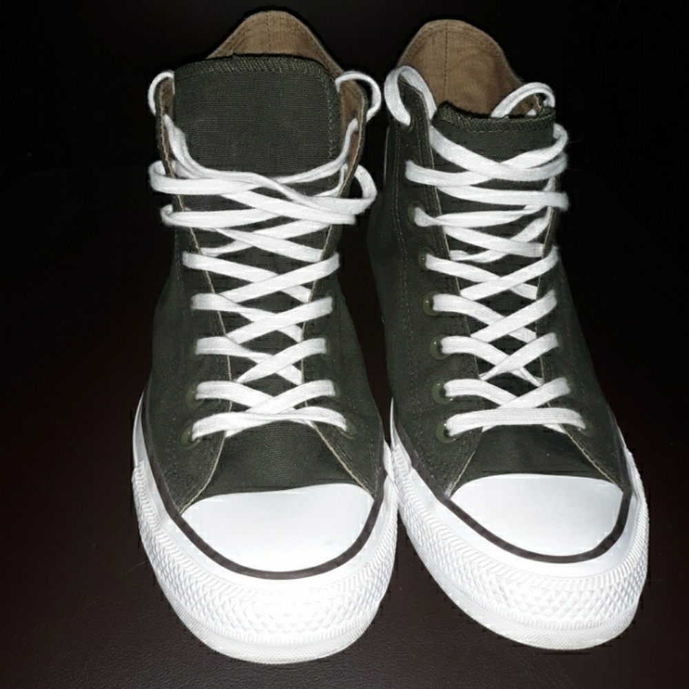 Olive green converse all stars